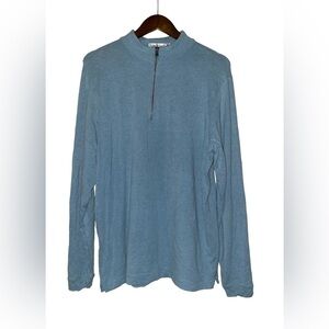 Peter Millar Pima Cotton Mountainside Men M Alpaca 1/4 Zip‎ Sweater Outdoor